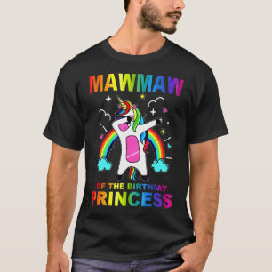 Camiseta Mawmaw Da Princesa de Aniversário A Dabbing Unico