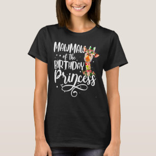 Camiseta Mawmaw Da Princesa de Aniversário Girafa Birthday 