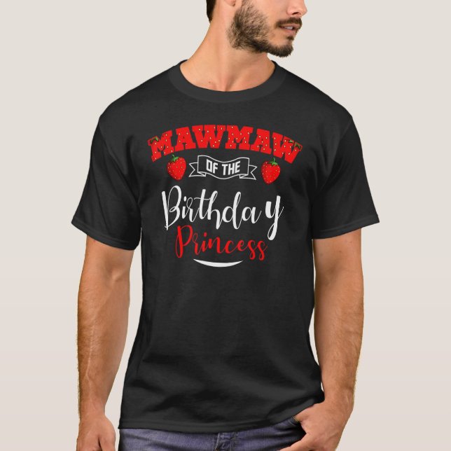 Camiseta Mawmaw Do Tema B Da Princesa De Aniversário (Frente)