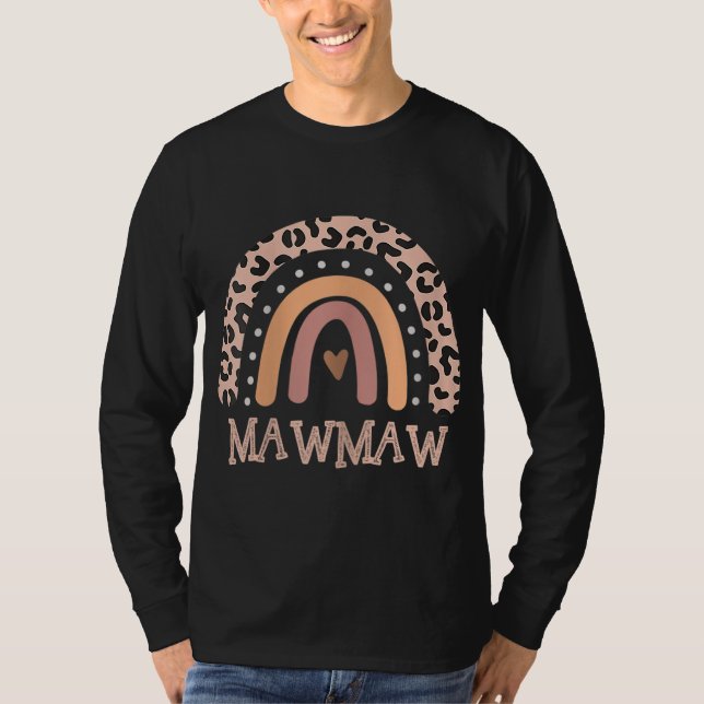 Camiseta Mawmaw Life Leopardo Rainbow Cheetah Impressão Maw (Frente)