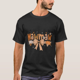Camiseta Mawmaw Pumpkin Fall Coquette Arco de Ação de Graça