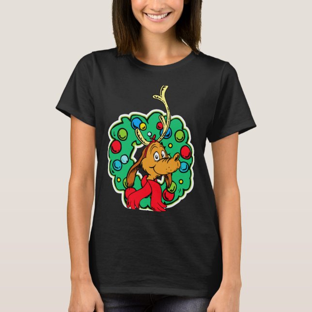 Camiseta Max Christmas Wreath  (Frente)