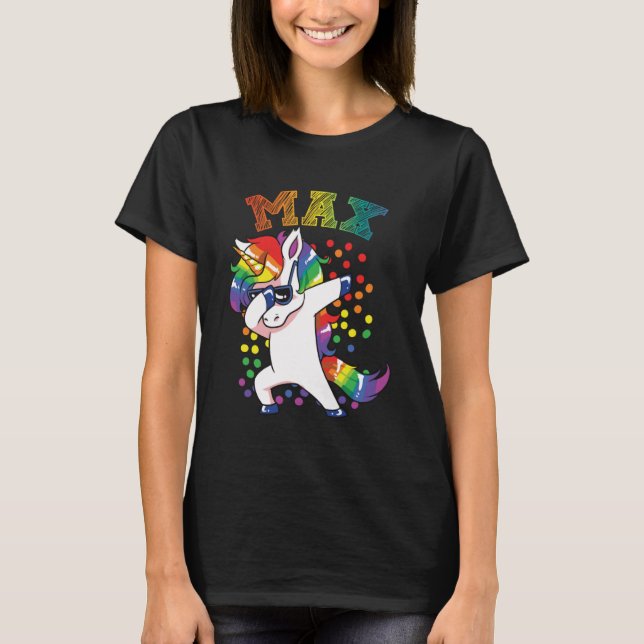Camiseta Max Dabbing Unicorn (Frente)