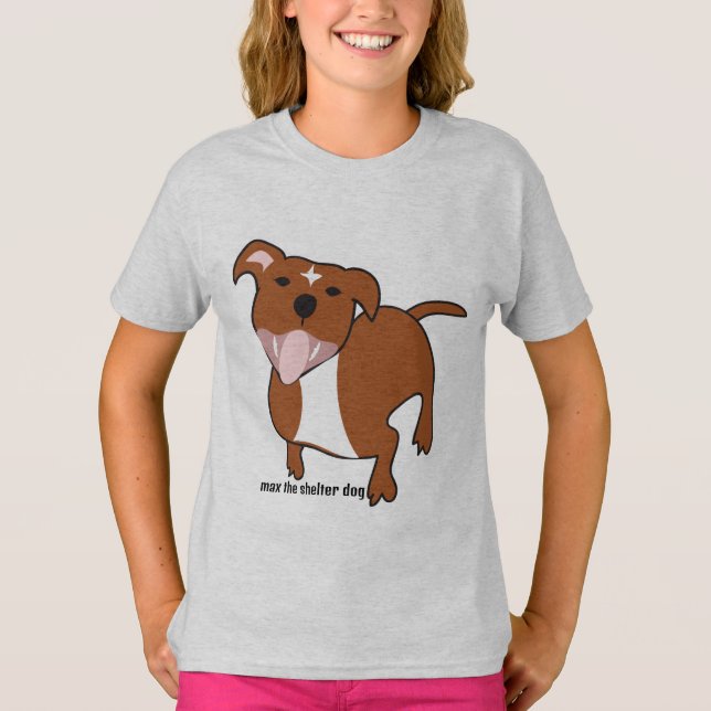 Camiseta Max, o Cachorro Grande e Feliz Tee (Frente)