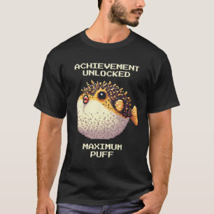 Camiseta Max Puff Conquistou Arte do Retro Gamer Peixe Pixe