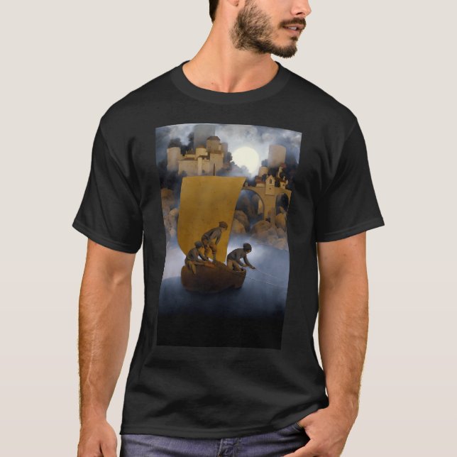 Camiseta Maxfield Parrish - Wynken Blynken E Nod - (Frente)