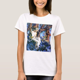 Camiseta Maxfield Parrish's Fair Princess e os Gnomos