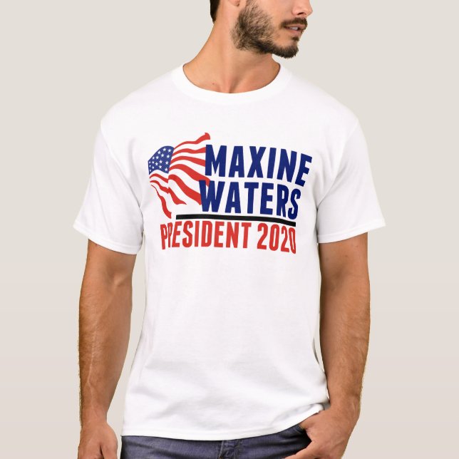 Camiseta Maxine Waters para Presidente 2020 (Frente)