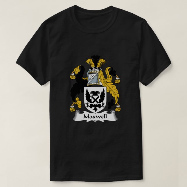 Camiseta Maxwell Casaco do Armamento Maxwell Family Crest (Frente do Design)