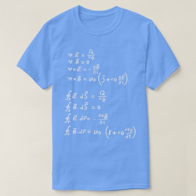 Camiseta Maxwellx27s Equation Physics Math Science 1 (Frente do Design)