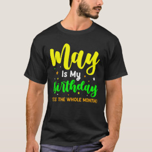 Camiseta May É Meu Aniversário Sim, O Mês inteiro da Boneca