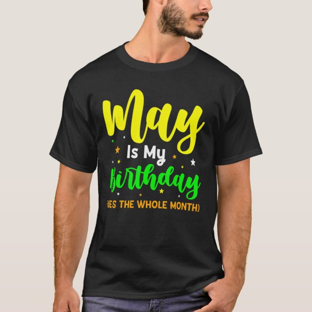 Camiseta May É Meu Aniversário Sim, O Mês inteiro da Boneca (Frente)