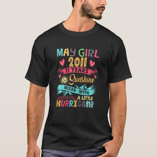 Camiseta May Girl 2011 11 Year 11 Sunshine Birthday (Frente)