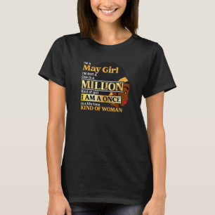 Camiseta May Girl Taurus Birthday Uma Vez Na Vida Tipo Wind