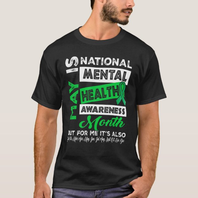 Camiseta May is National Mental Health Awarice Gree (Frente)