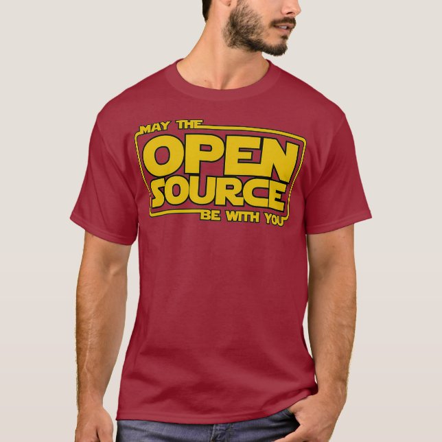 Camiseta May Open Source Programando engraçado devops linux (Frente)