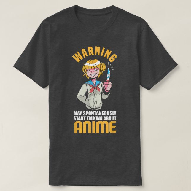 Camiseta May Spontaneously Talking About Anime Funny Anime  (Frente do Design)