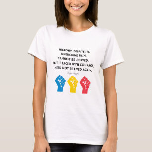 Camiseta Maya Angelou cita a coragem histórica da República