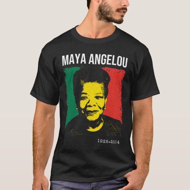 Camiseta Maya Angelou - Mês da História Negra (Frente)