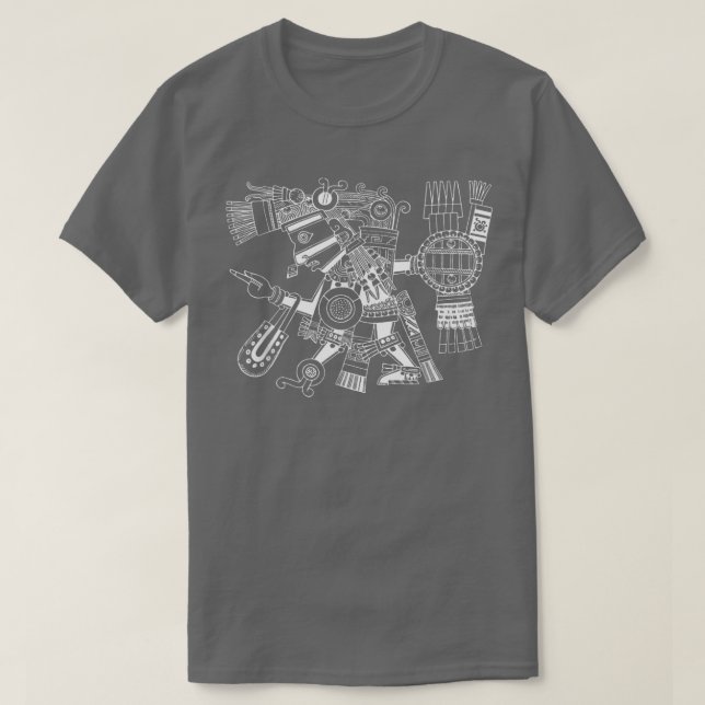 Camiseta Maya patron deity Tezcatlipoca guerreiro Aztec Índ (Frente do Design)