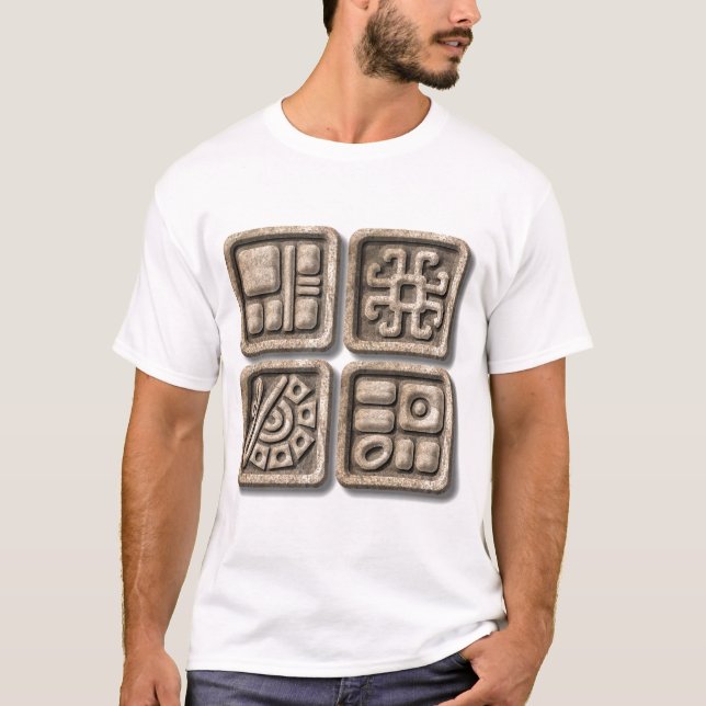 Camiseta Mayan Glyphs-stone (Frente)