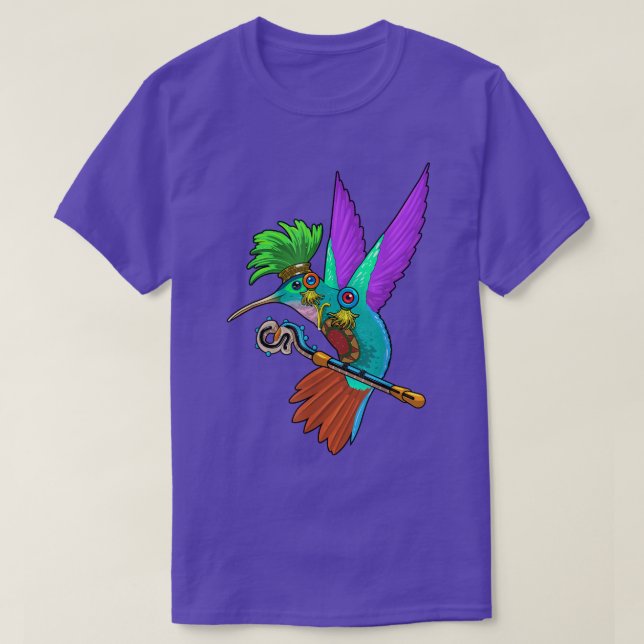 Camiseta Mayan Hummingbird Huitzilopochtli Aztec mitologia (Frente do Design)