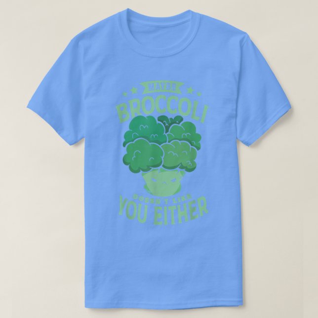 Camiseta Maybe Broccoli Doesn't Like You Either for a Vegan (Frente do Design)