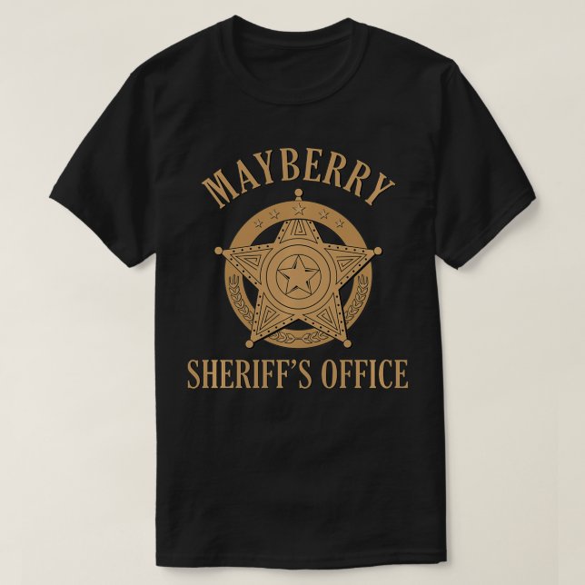 Camiseta Mayberry Sheriff's Office Classic TV (Frente do Design)