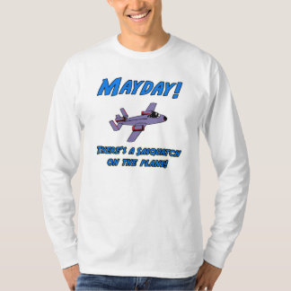 Camiseta Mayday!  Há um Sasquatch no plano!