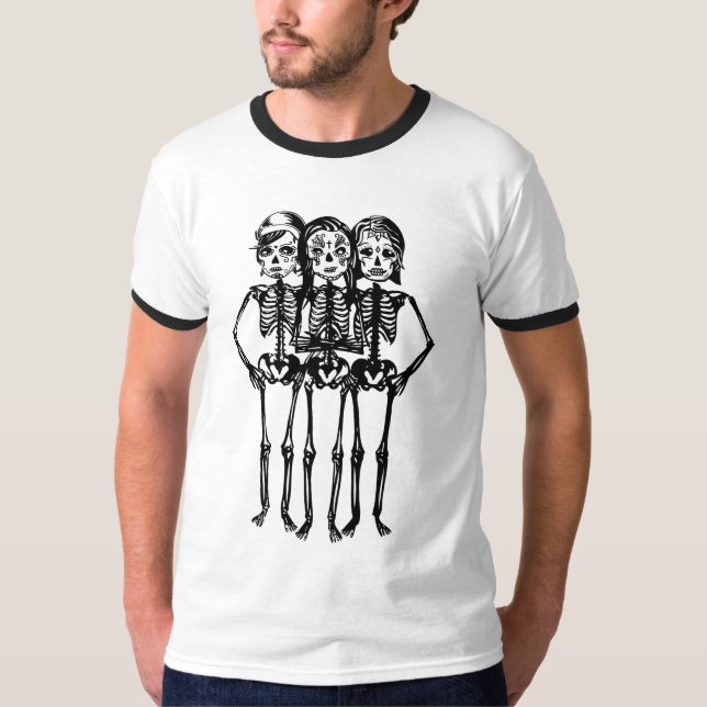 Camiseta mayday: preto e branco (Frente)