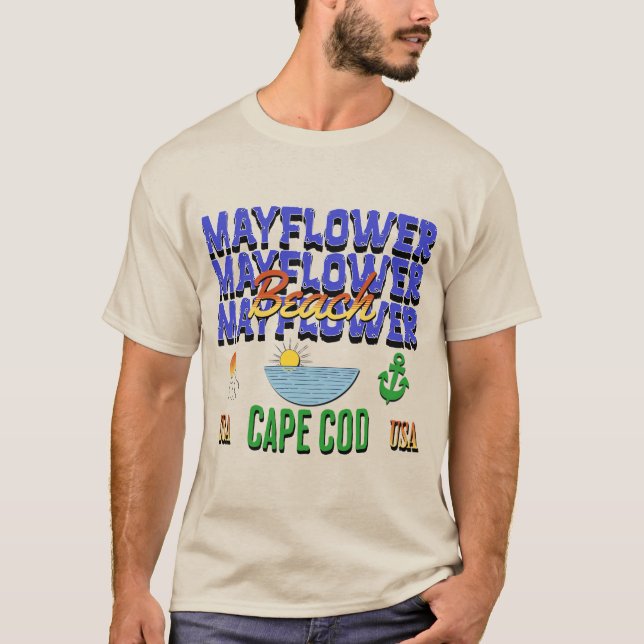 Camiseta Mayflower Beach, Cape Cod (Frente)