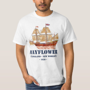 Camiseta Mayflower Tall Ship - Inglaterra para o Novo Mundo