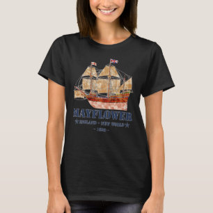 Camiseta Mayflower Tall Ship - Inglaterra para o Novo Mundo