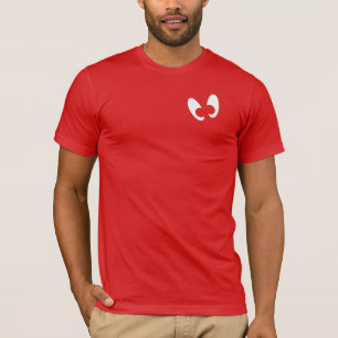 Camiseta Mayniax que marca homens vermelhos