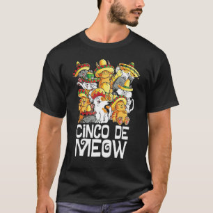 Camiseta Mayo Cat Sombrero Mexicano Taco Cinco de Mayo Cinc