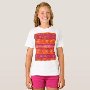 Camiseta MAZ Floral Listrado Padrão de Tricô Canelado 245