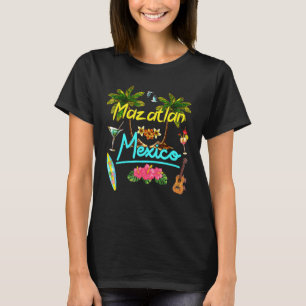 Camiseta Mazatlan Mexico Beach Summer Palm Surf Sun Set Pal