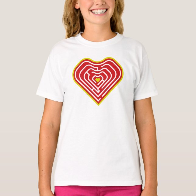 CAMISETA MAZE LOVE HEART BY MASANSER PIXELAT (Frente)