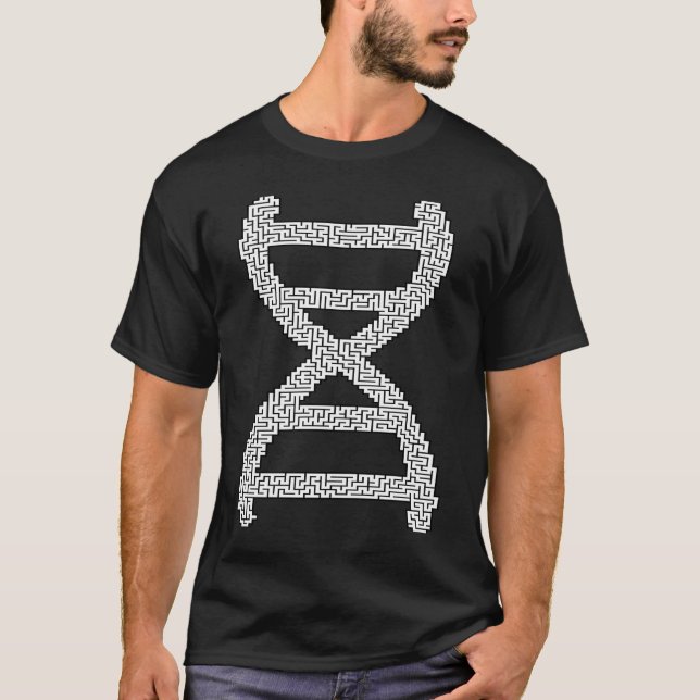 Camiseta Maze Quebra-cabeça Labyrinth DNA (Frente)