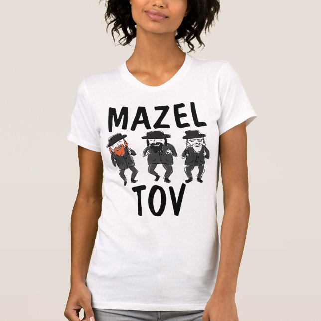Camiseta MAZEL TOV t-shirts judias engraçadas (Frente)