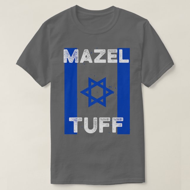 Camiseta Mazel Tuff Strong Funny Jewish Work Out Gym Hanukk (Frente do Design)