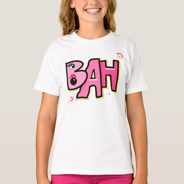 Camiseta Mazipoodles Bah Humbug 3D Amarelo Rosa (Frente)