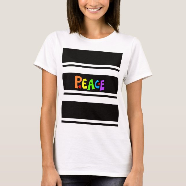 Camiseta MAZIPOODLES Paz Arco-íris 2 (Frente)