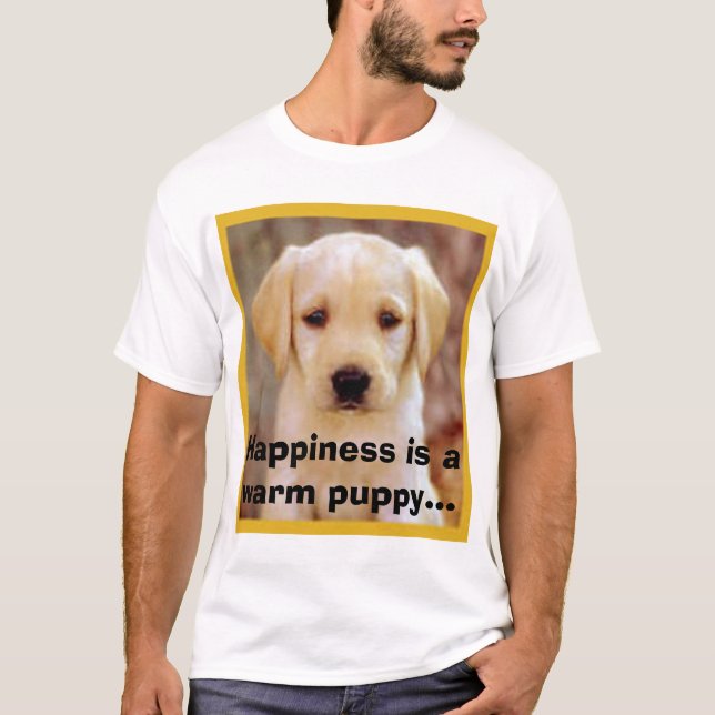 Camiseta mb1722_f, felicidade é um filhote de cachorro (Frente)