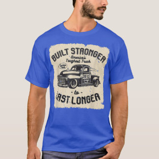 Camiseta mb 2013 Vintage Truck Birthday Construído Mais For