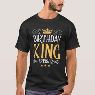 Camiseta Mb aniversário de 40 anos King Est 1982 Ouro Crown