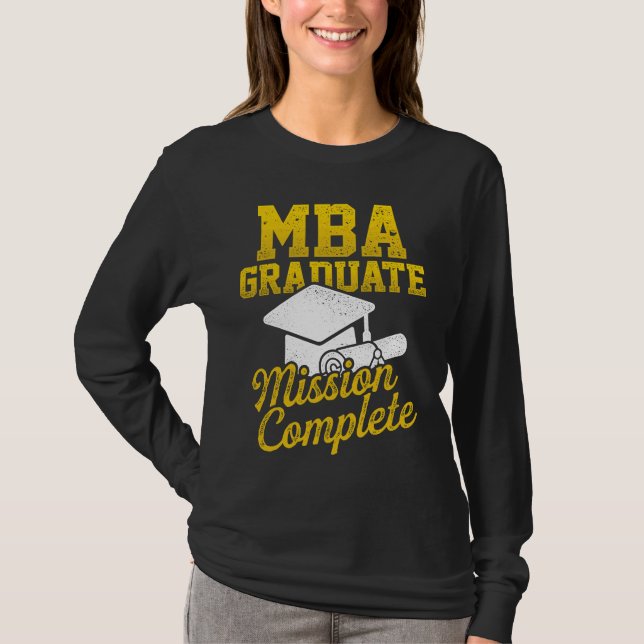 Camiseta MBA Student Study Cap Business Degree Graduation (Frente)