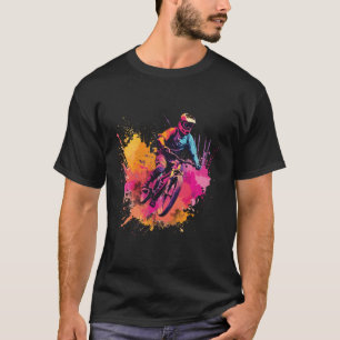Camiseta Mbr Mountain Biker Abstrato Colouful