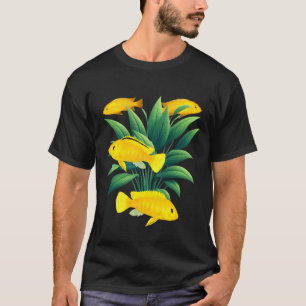 Camiseta Mbuna Cichlids Yellow Cichlids Aquarium Fish Art