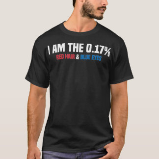 Camiseta MC1R Eu Sou O 17% De Cabelo Vermelho Azul Olhos En